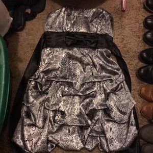 Gray and silver dress